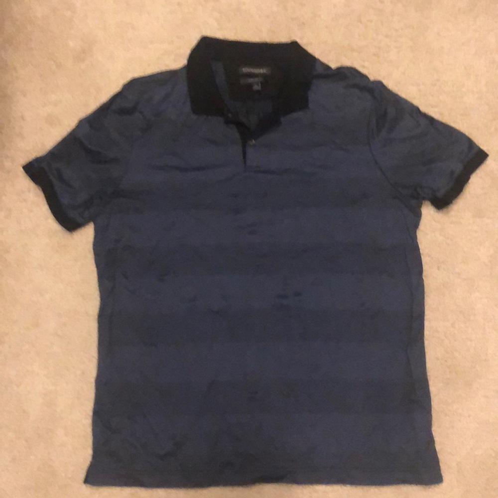 XL Banana Republic Collard Shirt -Blue Navy Stripe